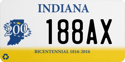 IN license plate 188AX