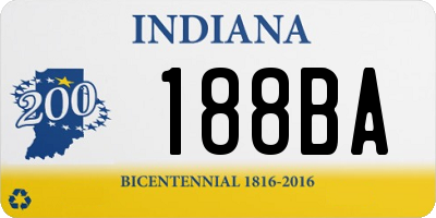 IN license plate 188BA