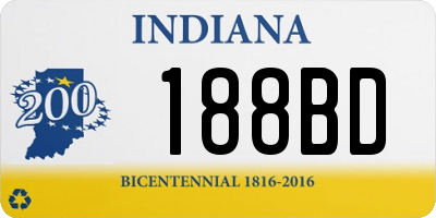 IN license plate 188BD