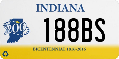 IN license plate 188BS