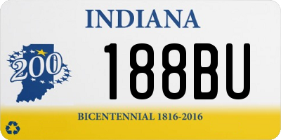 IN license plate 188BU