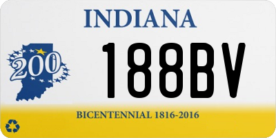 IN license plate 188BV