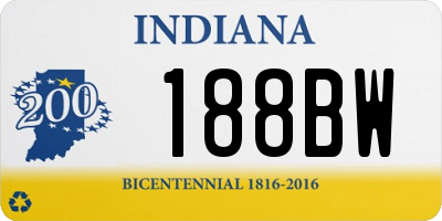 IN license plate 188BW