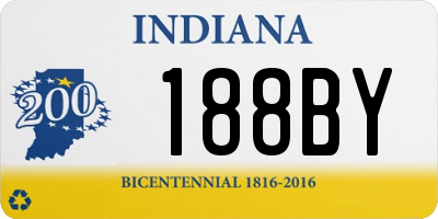 IN license plate 188BY
