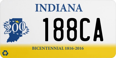 IN license plate 188CA