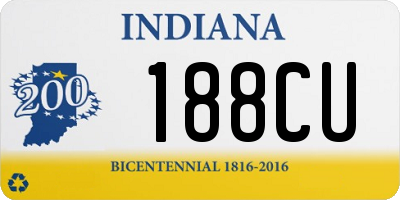 IN license plate 188CU