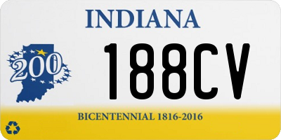 IN license plate 188CV