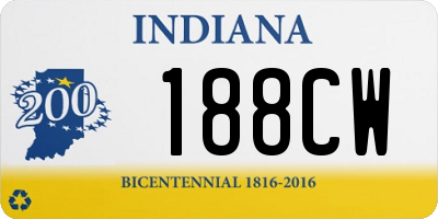 IN license plate 188CW