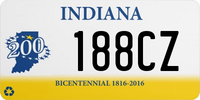 IN license plate 188CZ