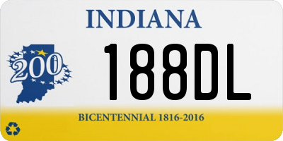 IN license plate 188DL