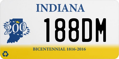 IN license plate 188DM