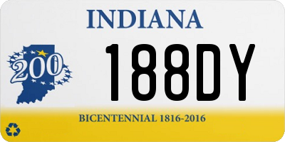 IN license plate 188DY