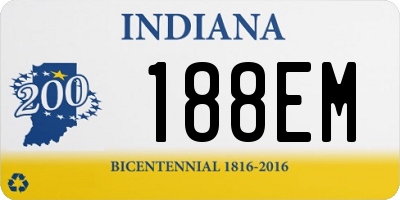 IN license plate 188EM