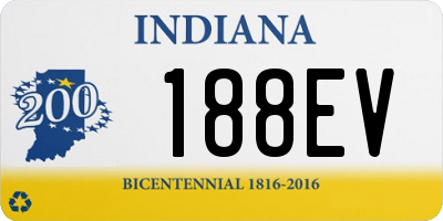 IN license plate 188EV