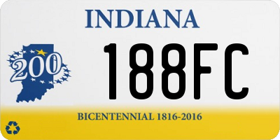 IN license plate 188FC