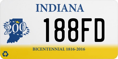 IN license plate 188FD