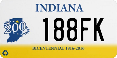 IN license plate 188FK