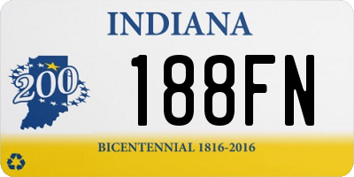 IN license plate 188FN