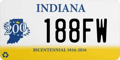 IN license plate 188FW