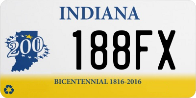 IN license plate 188FX