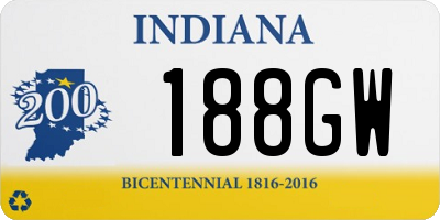 IN license plate 188GW