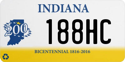 IN license plate 188HC