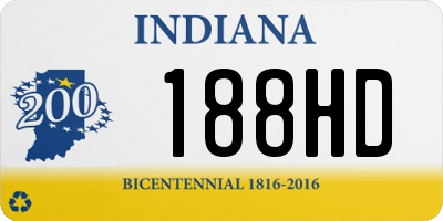 IN license plate 188HD