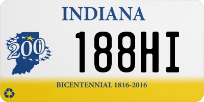 IN license plate 188HI