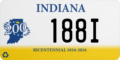 IN license plate 188I