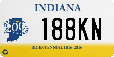 IN license plate 188KN