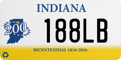 IN license plate 188LB