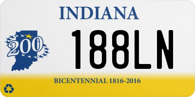 IN license plate 188LN