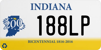 IN license plate 188LP