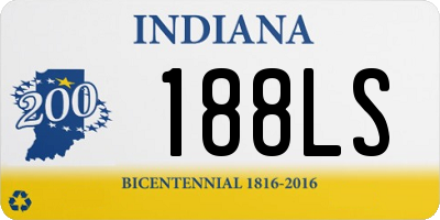 IN license plate 188LS