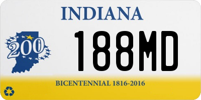 IN license plate 188MD