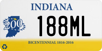 IN license plate 188ML