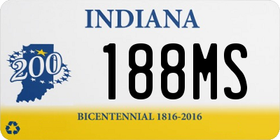 IN license plate 188MS