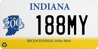 IN license plate 188MY