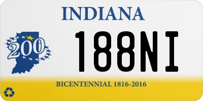 IN license plate 188NI