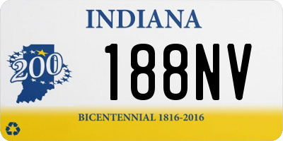 IN license plate 188NV