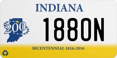IN license plate 188ON