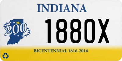 IN license plate 188OX