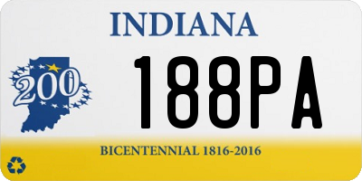 IN license plate 188PA