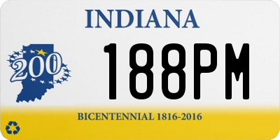 IN license plate 188PM