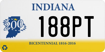 IN license plate 188PT