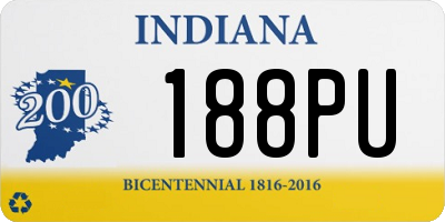 IN license plate 188PU
