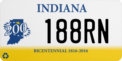 IN license plate 188RN