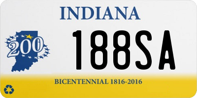 IN license plate 188SA