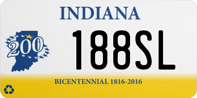 IN license plate 188SL