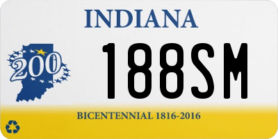 IN license plate 188SM